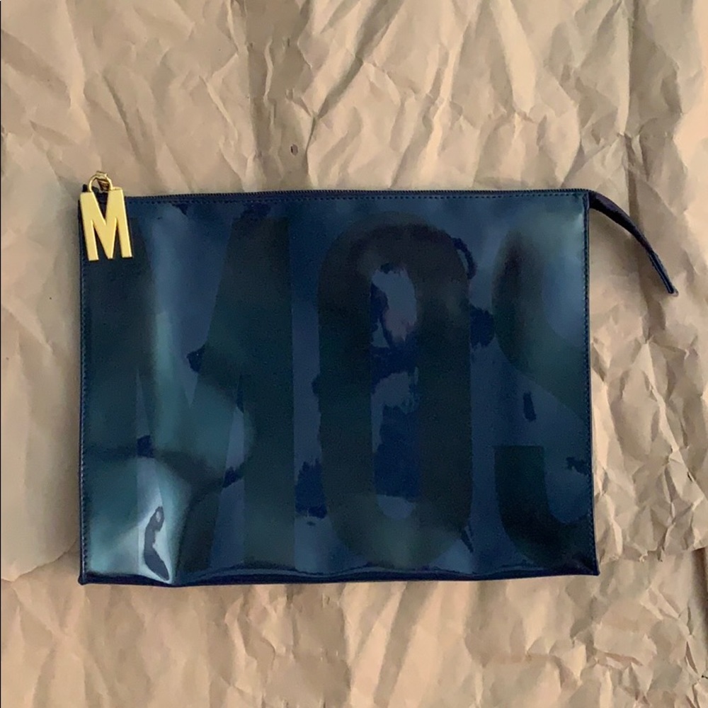 Moschino Redwall Navy Blue Bag 11.5” x 9.5” x 3”